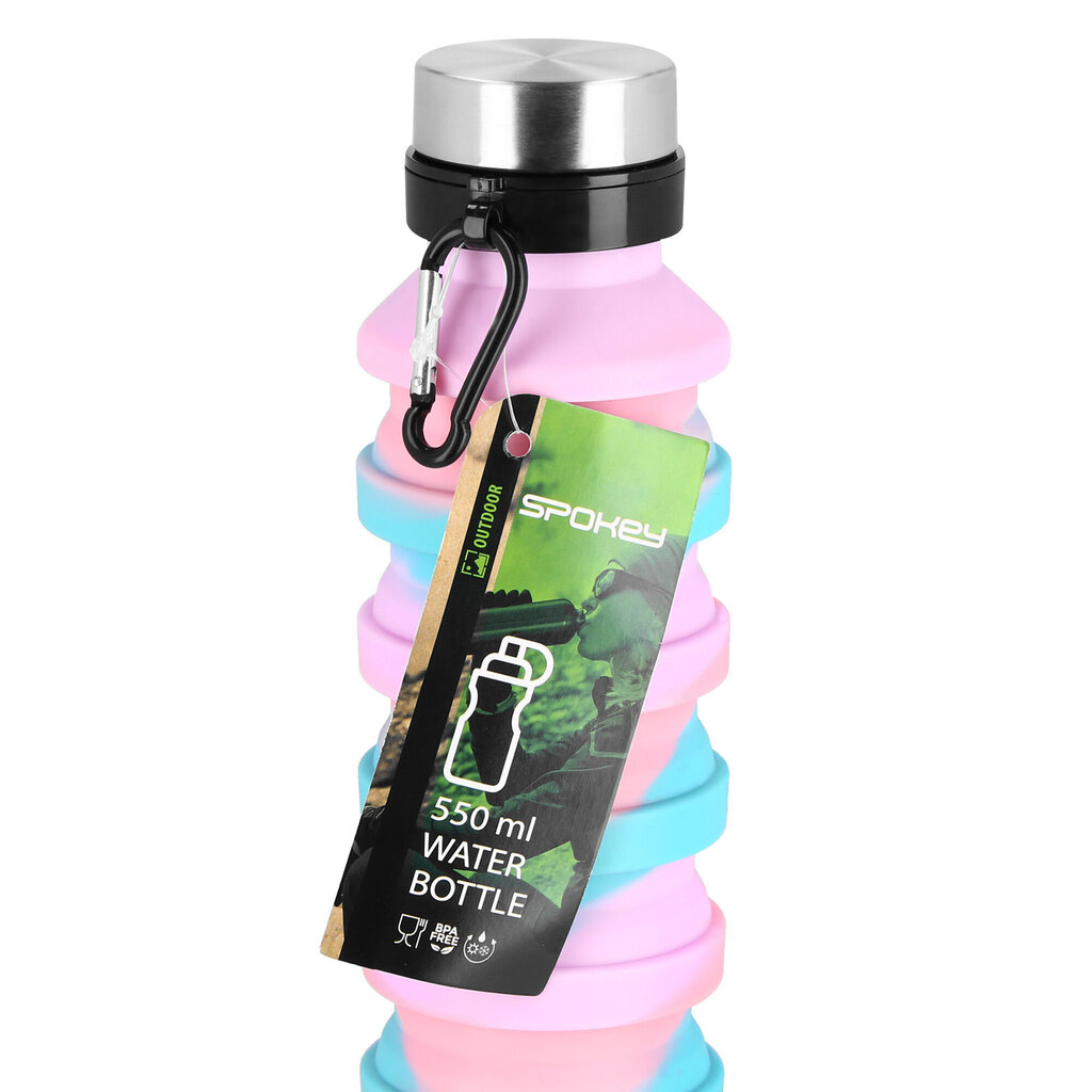 Spokey Jump -juomapullo, 550 ml, vaaleanpunainen/sininen hinta ja tiedot | Juomapullot | hobbyhall.fi