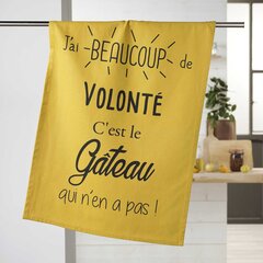 Douceur d'intérieur Gourmandise -keittiöpyyhe, keltainen, 50 x 70 cm hinta ja tiedot | Keittiötekstiilit | hobbyhall.fi