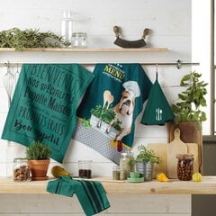 Douceur d'intérieur Popote -keittiöpyyhe, vihreä, 50 x 70 cm hinta ja tiedot | Keittiötekstiilit | hobbyhall.fi