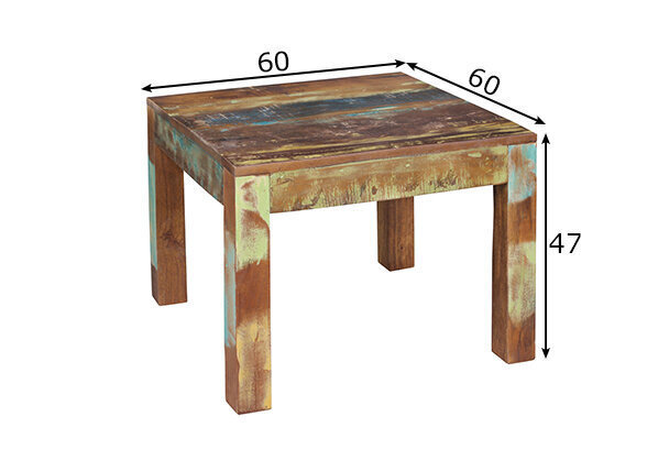 Delhi 60 -sohvapöytä, 60 x 47 cm, ruskea / eri värejä hinta ja tiedot | Sohvapöydät | hobbyhall.fi
