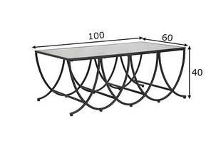 Glam-sohvapöytä, 100 x 60 x 40 cm, musta hinta ja tiedot | Sohvapöydät | hobbyhall.fi