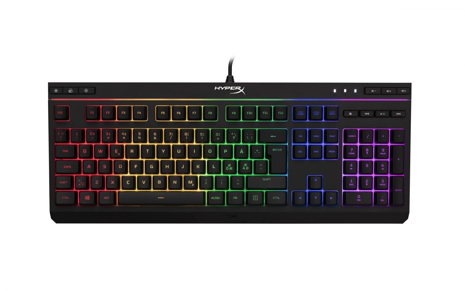 Kingston HyperX Alloy Core RGB SWE näppäimistö, HX-KB5ME2-NO hinta ja tiedot | Näppäimistöt | hobbyhall.fi