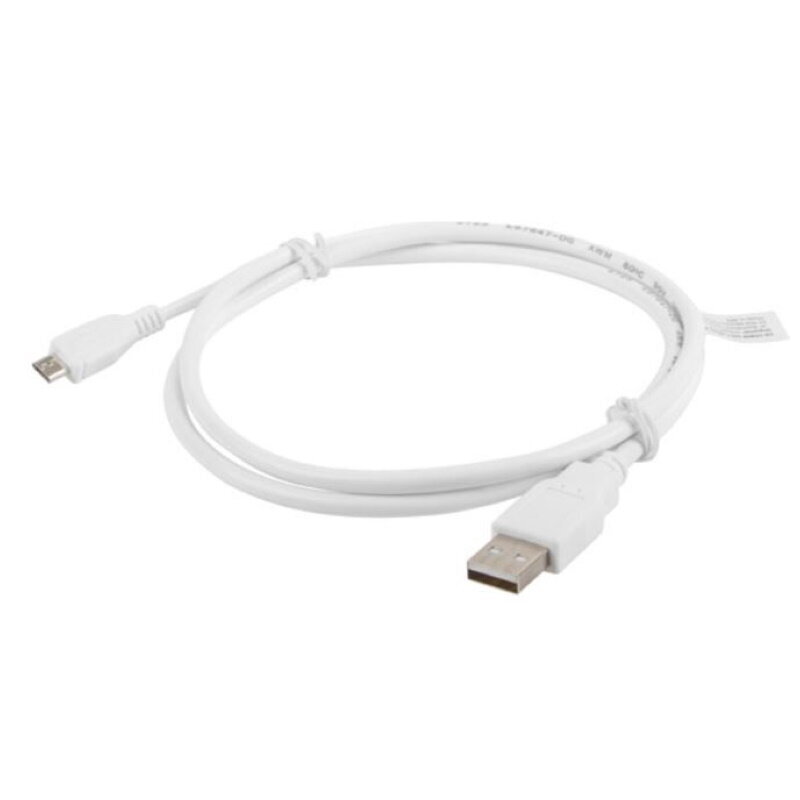 DCO kestävä TPE Universal Micro USB - USB Data & Fast 2.4A latauskaapeli 1 m, valkoinen hinta ja tiedot | Puhelinkaapelit | hobbyhall.fi