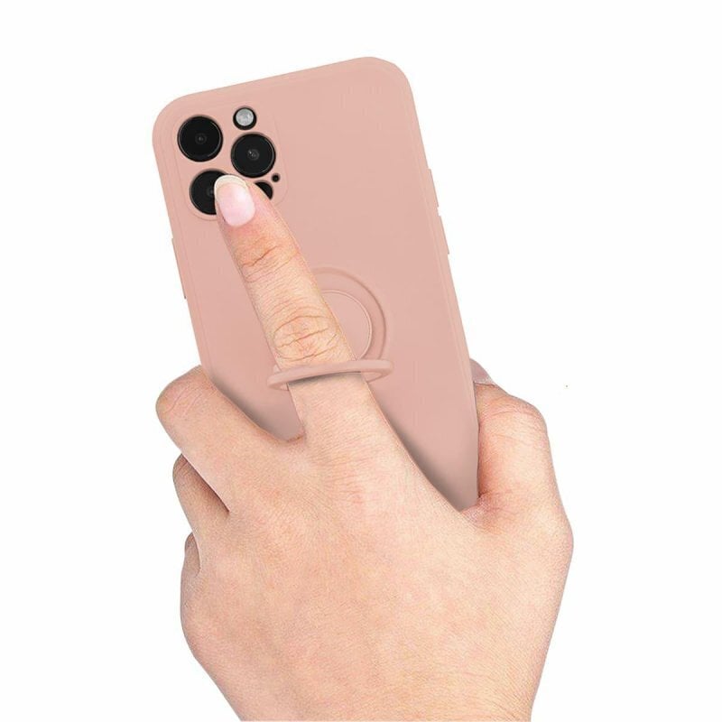 Mocco Pastel Ring Silicone Back Case for Samsung Galaxy S22 Plus 5G Pink hinta ja tiedot | Puhelimen kuoret ja kotelot | hobbyhall.fi