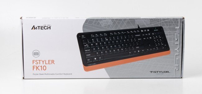 Langallinen näppäimistö A4Tech FStyler FK 10 Keyboard - oranssi hinta ja tiedot | Näppäimistöt | hobbyhall.fi