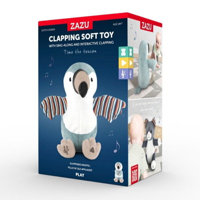 Zazu Timo Toucan - Soft toy who sing songs and clap hands for childrens (0+) hinta ja tiedot | Vauvan lelut | hobbyhall.fi