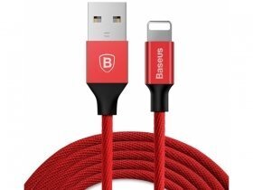 USB-kaapeli Baseus Yiven Cable CALYW-C09 Apple-laitteille, 3 m pitkä, punainen hinta ja tiedot | Puhelinkaapelit | hobbyhall.fi