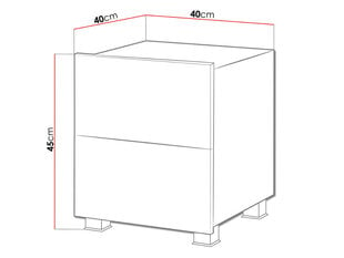 Yöpöytä Calabrini. hinta ja tiedot | Yöpöydät | hobbyhall.fi