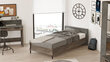 Sänky Kalune Design HM4, 90x190 cm, ruskea/harmaa hinta ja tiedot | Sängyt | hobbyhall.fi