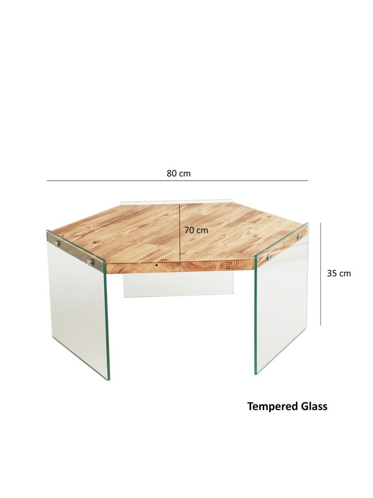 Sohvapöytä Kalune Design Hexagon S304, ruskea hinta ja tiedot | Sohvapöydät | hobbyhall.fi