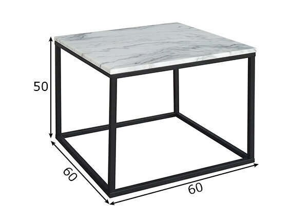 Sohvapöytä This 60, valkoinen/musta hinta ja tiedot | Sohvapöydät | hobbyhall.fi
