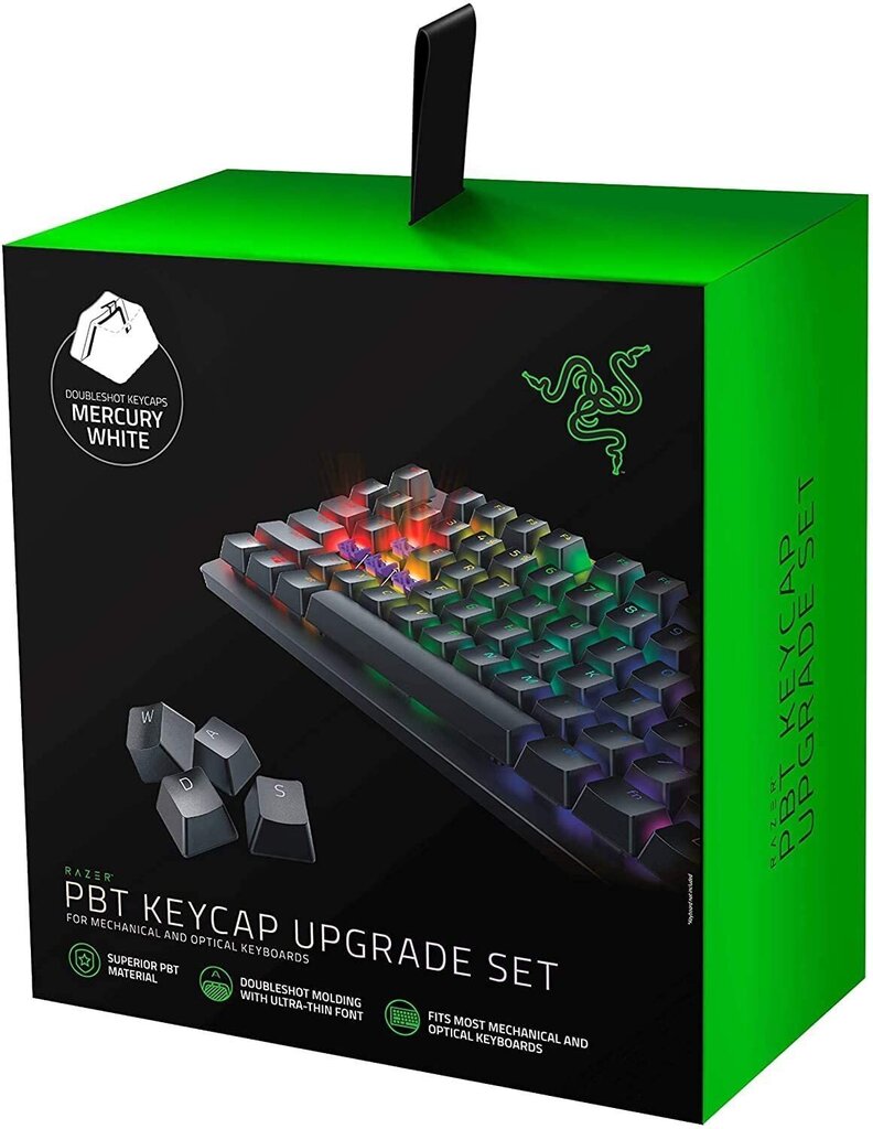 Razer Upgrade Set PBT Keycap Mercury Whi hinta ja tiedot | Näppäimistöt | hobbyhall.fi