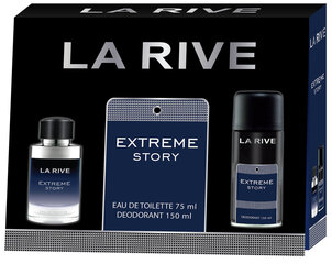 La Rive Extreme Story -setti: EDT miehille 75ml + deodorantti 150ml. hinta ja tiedot | Miesten hajuvedet | hobbyhall.fi