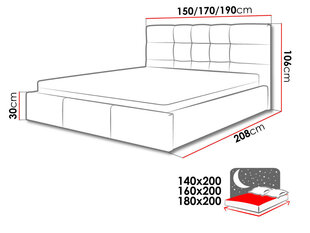 SWIFT -sänky 140x200 cm hinta ja tiedot | Sängyt | hobbyhall.fi