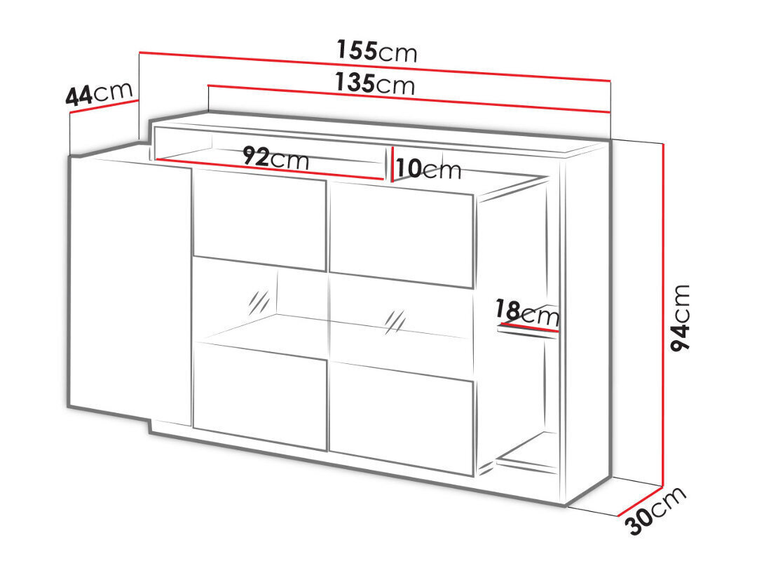 Lipasto Alva hinta ja tiedot | Lipastot | hobbyhall.fi