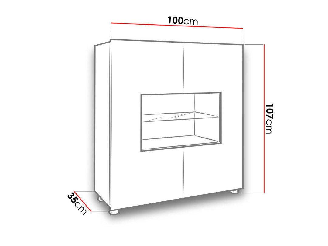 Lipasto Calabrini + LED hinta ja tiedot | Lipastot | hobbyhall.fi