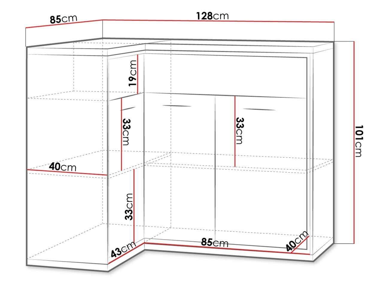 Lipasto Mediolan K hinta ja tiedot | Lipastot | hobbyhall.fi