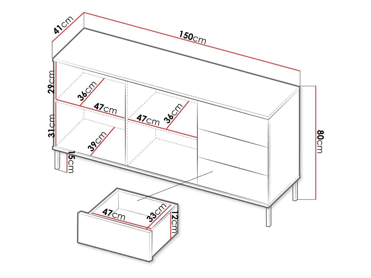 Lipasto Querty hinta ja tiedot | Lipastot | hobbyhall.fi