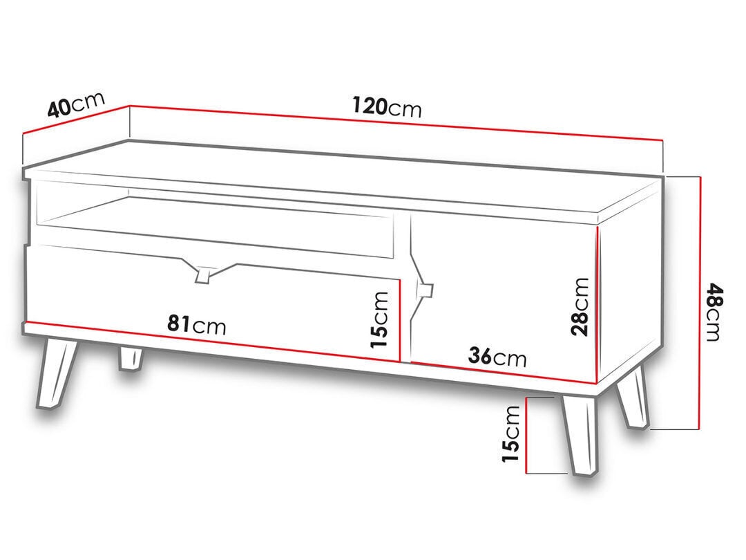 TV-teline Memone hinta ja tiedot | TV-tasot | hobbyhall.fi