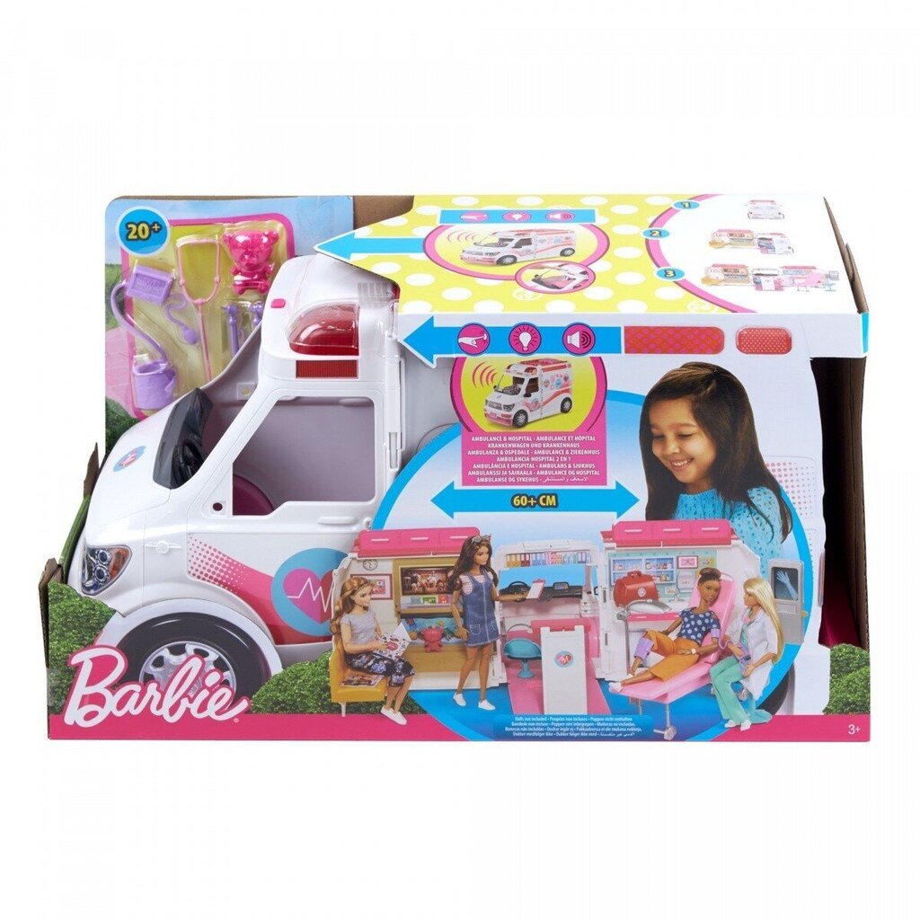 Ambulanssi Barbie mobiiliklinikka Mattel FRM19 hinta ja tiedot | Tyttöjen lelut | hobbyhall.fi