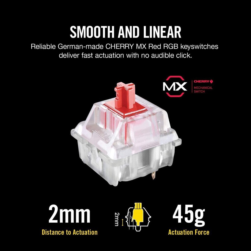 Corsair K70 RGB MK.2 Low Profile Rapidfire hinta ja tiedot | Näppäimistöt | hobbyhall.fi