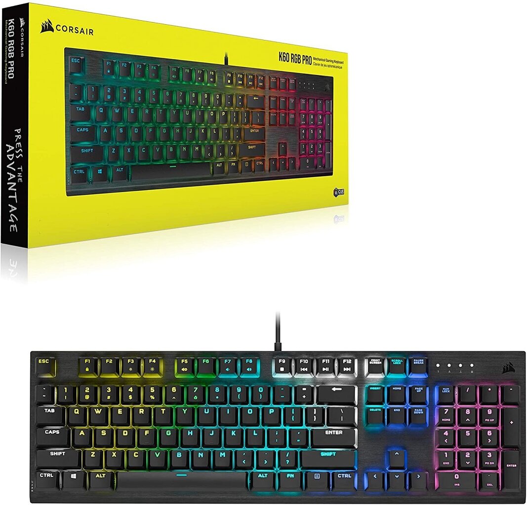 Corsair Gaming K60 RGB PRO hinta ja tiedot | Näppäimistöt | hobbyhall.fi