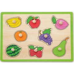 Viga Toys Fruits 2- puinen palapeli hinta ja tiedot | Kehittävät lelut | hobbyhall.fi