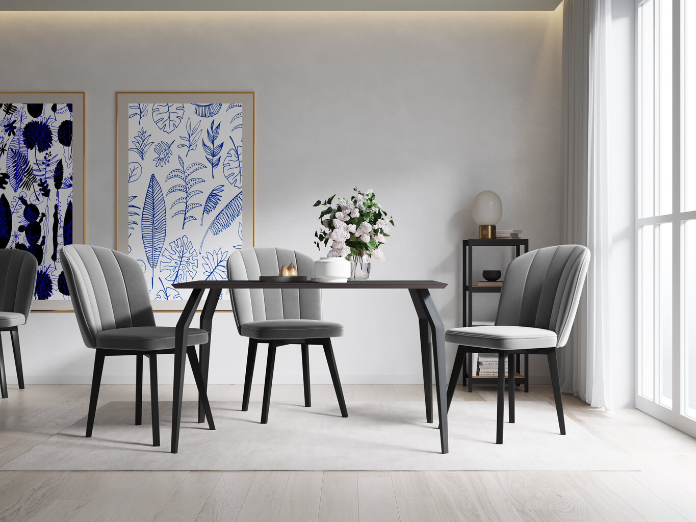Pöytä Micadoni Home Sono, 120x80 cm, musta hinta ja tiedot | Ruokapöydät | hobbyhall.fi