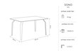 Pöytä Micadoni Home Sono, 140x90 cm, musta hinta ja tiedot | Ruokapöydät | hobbyhall.fi