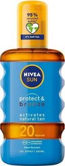 Suojaava rusketusöljysuihke Nivea Sun SPF20, 200 ml hinta ja tiedot | Aurinkovoiteet | hobbyhall.fi