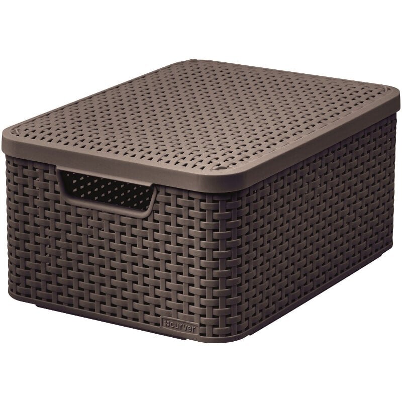 Curver Rattan Style -laatikko tavaroille, 39,3x29,3x18,7 cm hinta ja tiedot | Säilytyslaatikot ja -korit | hobbyhall.fi