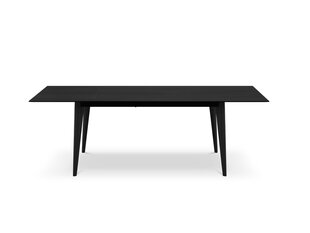 Jatkettava pöytä Micadoni Home Gran, 160x90 cm, musta hinta ja tiedot | Ruokapöydät | hobbyhall.fi