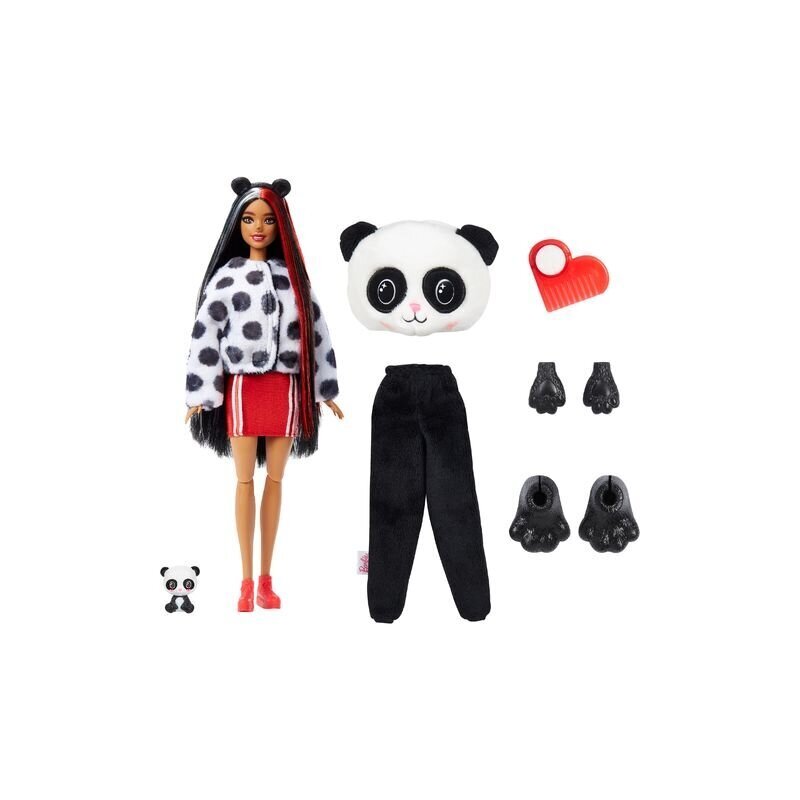 Nukke Barbie Cutie Reveal pehmeä panda-yllätyssetti, 1. sarja hinta ja tiedot | Tyttöjen lelut | hobbyhall.fi