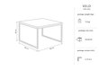 Sohvapöytä Micadoni Home Veld, 62x42 cm, harmaa/musta hinta ja tiedot | Sohvapöydät | hobbyhall.fi