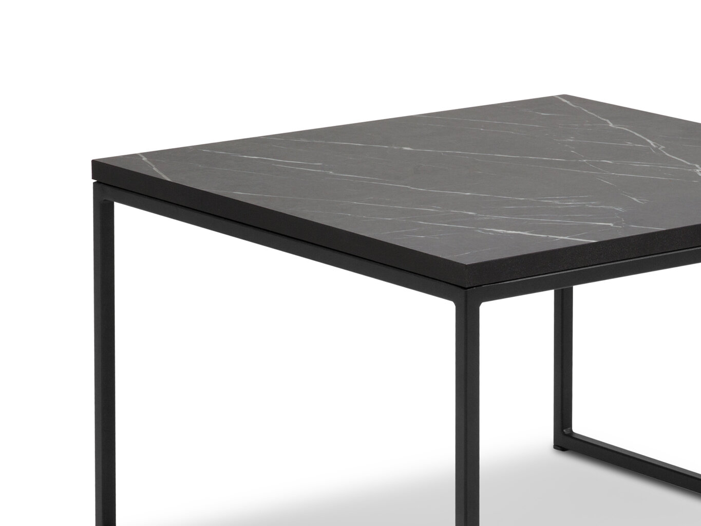 Sohvapöytä Micadoni Home Veld, 62x42 cm, harmaa/musta hinta ja tiedot | Sohvapöydät | hobbyhall.fi