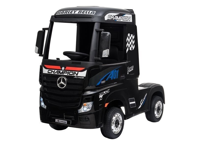 Mercedes Actros lasten sähköauto, musta hinta ja tiedot | Lasten sähköautot | hobbyhall.fi