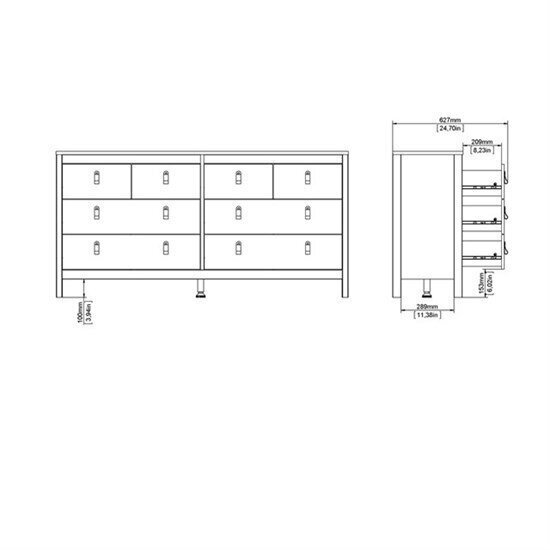 Lipasto Tvilum Madrid 160, valkoinen hinta ja tiedot | Lipastot | hobbyhall.fi