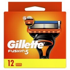 Gillette Fusion5 partakoneen terät miehet, 12 Korvaava terä hinta ja tiedot | Parranajo ja karvanpoisto | hobbyhall.fi