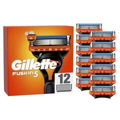 Gillette Fusion5 partakoneen terät miehet, 12 Korvaava terä hinta ja tiedot | Parranajo ja karvanpoisto | hobbyhall.fi