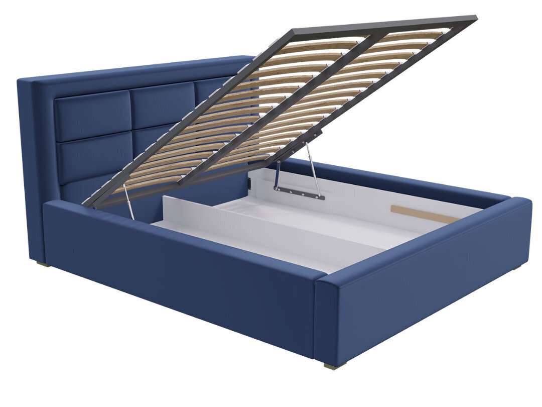 Sänky Clasic 120x200 cm sisäänvedettävällä sängynpohjalla, sininen hinta ja tiedot | Sängyt | hobbyhall.fi