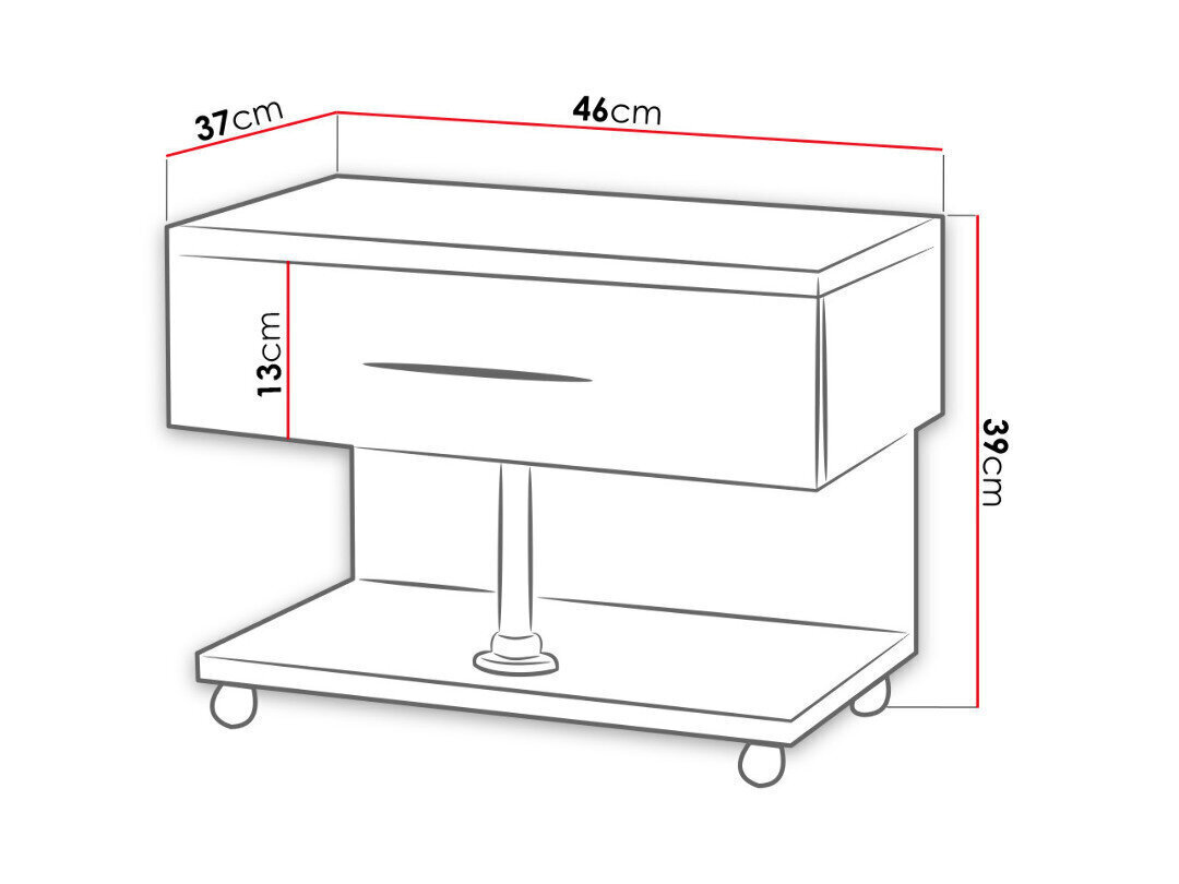 Yöpöytä Raj hinta ja tiedot | Yöpöydät | hobbyhall.fi