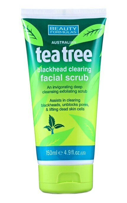 Tea Tree Scrub (Mustapää Clearing kasvojen kuorinta) 150 ml, hinta ja tiedot | Kasvojen puhdistusaineet | hobbyhall.fi