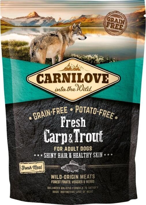 Carni Love Fresh Carp & Trout koiranruoka 1,5 kg hinta ja tiedot | Koiran kuivaruoka | hobbyhall.fi