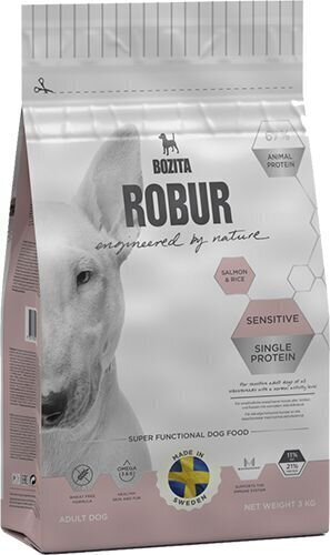 Bozita Robur Sensitive Single Protein lohi & riisi koiranruoka 12,5kg, hinta ja tiedot | Koiran kuivaruoka | hobbyhall.fi