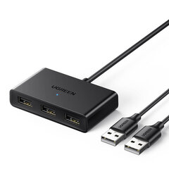Ugreen kytkinsovittimen kytkinrasia USB 2 sisääntuloa - 3 lähtöä musta (CM409) hinta ja tiedot | Adapterit | hobbyhall.fi