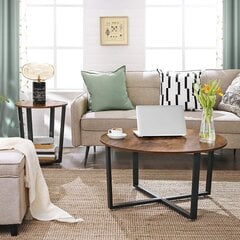 Sohvapöytä LET57X, ruskea/musta hinta ja tiedot | Sohvapöydät | hobbyhall.fi