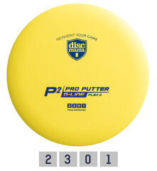 Frisbeegolfin kiekko Putter D-LINE P2 FLEX 2 Keltainen hinta ja tiedot | Frisbeegolf | hobbyhall.fi