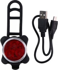 Polkupyörän takalamppu Dunlop 3 Led SMD USB-latauksella hinta ja tiedot | Polkupyörän valot ja heijastimet | hobbyhall.fi