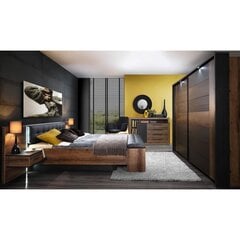 Sänky Bellevue 160 x 200 cm, tammi/musta tammi hinta ja tiedot | Forte Makuuhuone | hobbyhall.fi