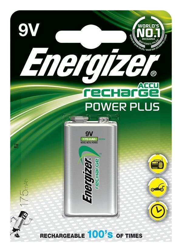 Energizer 175mAh NiMH 9V ladattava, 1 kpl. hinta ja tiedot | Paristot | hobbyhall.fi